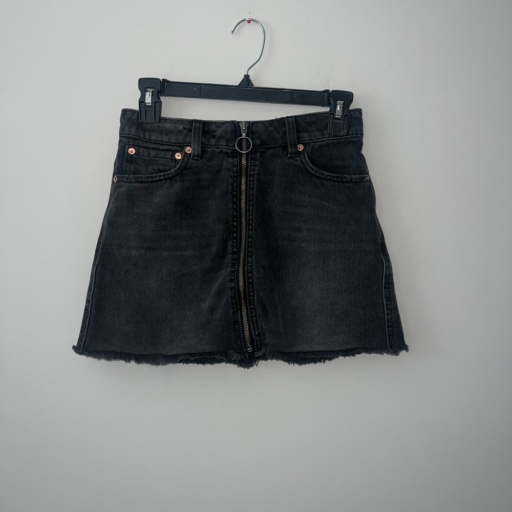 Free People Black Jean Skirt - Picture 3 of 5